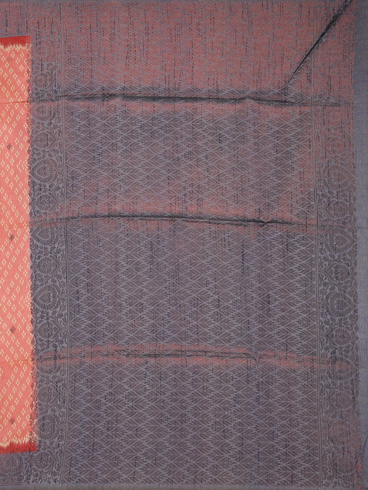 Pale Pink Semi Tussar Silk Floral Designed Saree - Diadem