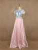 Pale Pink Sequin Designed Organza Party Gown