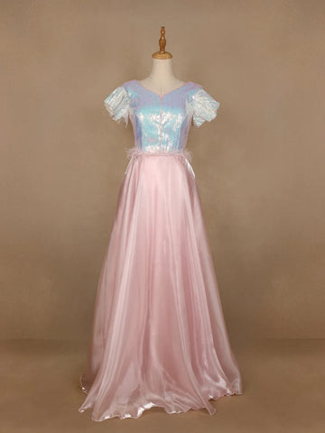 Pale Pink Sequin Gowns for Mother & Daughter - Diadem