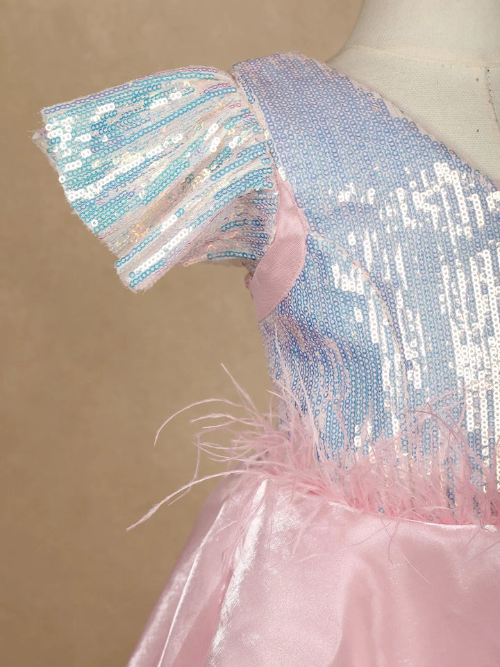 Pale Pink Sequin Gowns for Mother & Daughter - Diadem