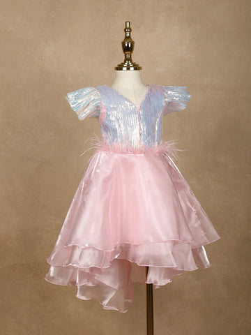 Pale Pink Sequin Gowns for Mother & Daughter - Diadem