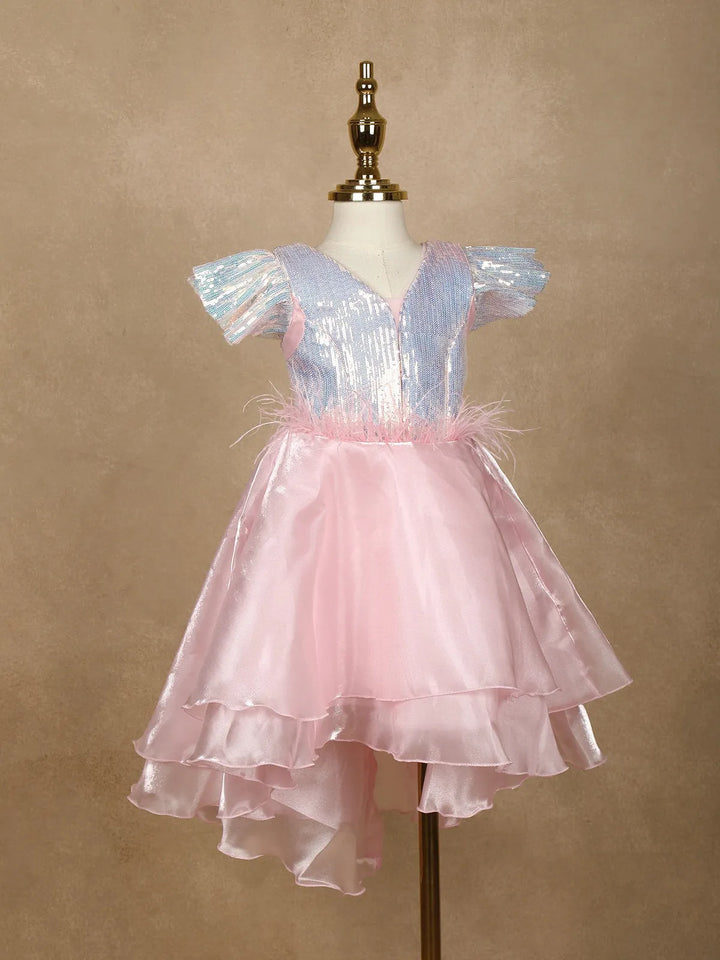 Pale Pink Sequin Gowns for Mother & Daughter - Diadem