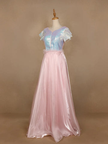 Pale Pink Sequin Gowns for Mother & Daughter - Diadem