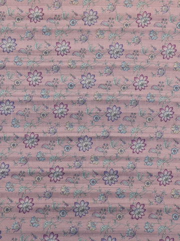Pale Yellow Floral Designed Semi Tussar Saree - Diadem