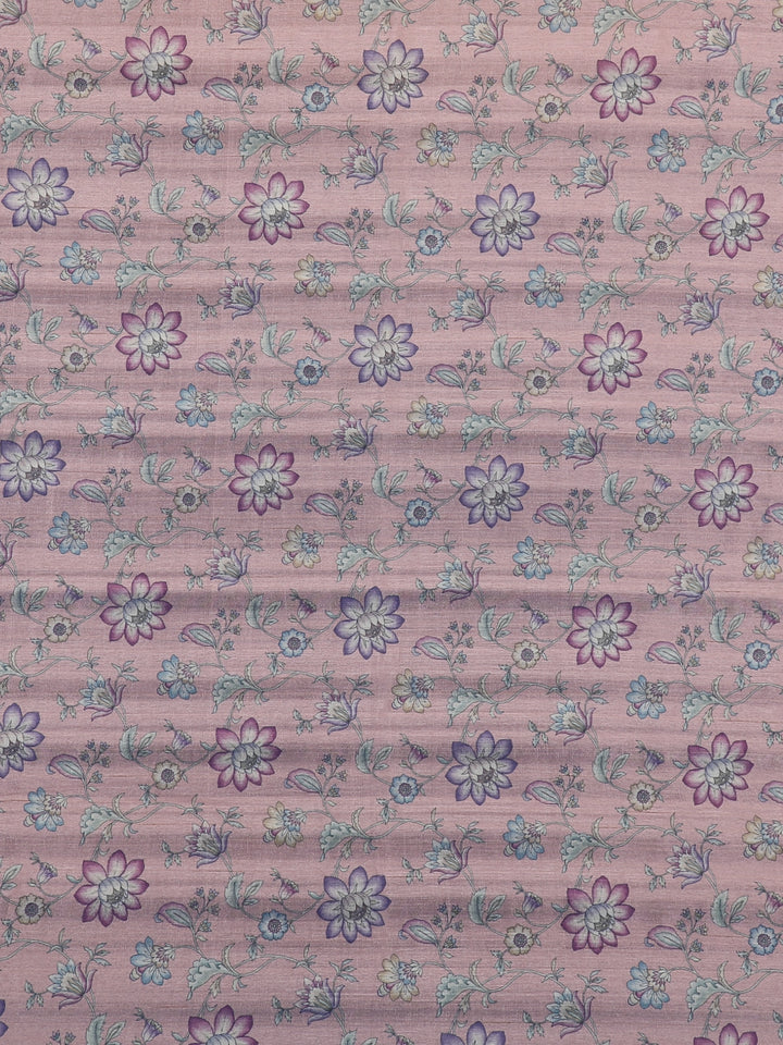 Pale Yellow Floral Designed Semi Tussar Saree - Diadem