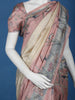 Pale Yellow Floral Designed Semi Tussar Saree - Diadem