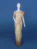Pale Yellow Floral Woven Pure Kanchipuram Silk Saree - Diadem
