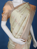 Pale Yellow Floral Woven Pure Kanchipuram Silk Saree - Diadem
