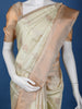 Pale Yellow Floral Woven Pure Kanchipuram Silk Saree - Diadem
