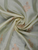 Pale Yellow Floral Woven Pure Kanchipuram Silk Saree - Diadem