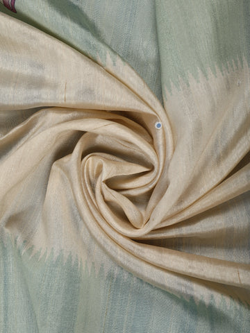 Pale Yellow Floral Designed Semi Tussar Saree - Diadem