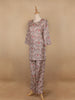 Pale pink Floral Designed Semi Silk Salwar Suit - Diadem