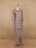 Pale pink Floral Designed Semi Silk Salwar Suit - Diadem