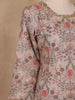 Pale pink Floral Designed Semi Silk Salwar Suit - Diadem
