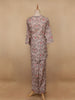 Pale pink Floral Designed Semi Silk Salwar Suit - Diadem