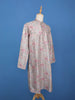 Pale Pink Floral Design Embroidery Design Silk Kurta Set For Men