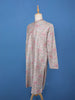 Pale Pink Floral Design Embroidery Design Silk Kurta Set For Men