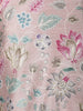 Pale Pink Floral Design Embroidery Design Silk Kurta Set For Men