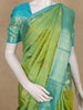 Parrot Green Butta Woven Design Pure Kanchipuram Silk Saree
