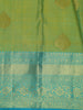 Parrot Green Butta Woven Design Pure Kanchipuram Silk Saree