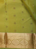 Parrot Green Butta Woven Design Pure Kanchipuram Silk Saree with Zari Woven Border