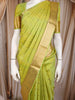 Parrot Green Butta Woven Design Pure Kanchipuram Silk Saree with Zari Woven Border