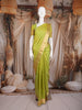 Parrot Green Butta Woven Design Pure Kanchipuram Silk Saree with Zari Woven Border