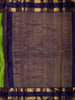 Parrot Green Butta Zari Woven Design Pure Kanchipuram Silk Saree with Contrast Double Zari Border