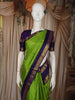 Parrot Green Butta Zari Woven Design Pure Kanchipuram Silk Saree with Contrast Double Zari Border