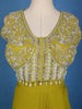 Parrot Green Embroidered Design Georgette Skirt Top