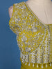 Parrot Green Embroidered Design Georgette Skirt Top