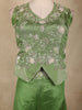 Parrot Green Floral Beads Embroidered Design Tissue Palazzo Suit