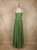 Parrot Green Floral Beads Embroidered Design Tissue Palazzo Suit