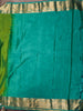 Parrot Green Floral Butta Zari Woven Design Pure Kanchipuram Silk Saree with Contrast Zari Border