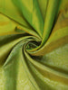 Parrot Green Floral Butta Zari Woven Design Pure Kanchipuram Silk Saree with Floral Border