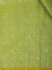 Parrot Green Floral Butta Zari Woven Design Pure Kanchipuram Silk Saree with Floral Border