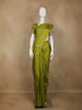 Parrot Green Floral Design Tussar Silk Saree - Diadem