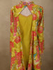 Parrot Green Floral Printed Design Cotton Plazzo Suit with Jacket