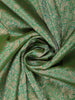 Parrot Green Floral Vine Zari Woven Design Pure Banarasi Silk Saree with Rich Zari Border