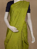 Parrot Green Geometric Woven Soft Silk Saree