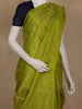 Parrot Green Geometric Woven Soft Silk Saree