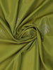 Parrot Green Leaf Design Zari Woven Soft Silk Saree - Diadem