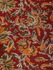 Parrot Green Solid Design Cotton Casual Wear Saree with Kalamkari Blouse