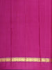 Parrot Green Solid Woven Design Pure Kanchipuram Silk Saree with Contrast Purple Border