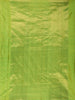 Parrot Green Solid Woven Design Pure Kanchipuram Silk Saree with Temple Zari Border