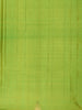 Parrot Green Solid Woven Design Pure Kanchipuram Silk Saree with Temple Zari Border