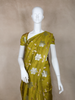 Parrot Green Floral Designed Semi Silk Fancy Saree