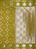 Parrot Green Floral Designed Semi Silk Fancy Saree