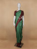 Parrot Green Floral Designed Semi Tussar Saree - Diadem