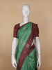 Parrot Green Floral Designed Semi Tussar Saree - Diadem